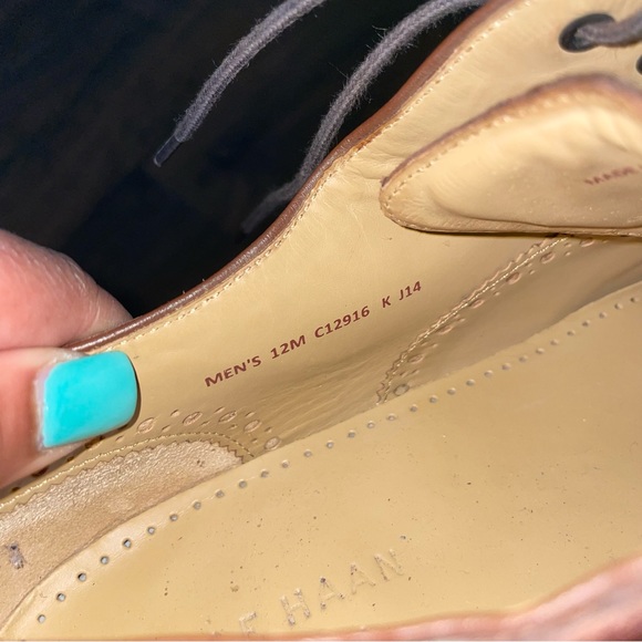 Cole Haan Cambridge Wingtip Dark Brown Walnut Leather Oxfords Size 12M - Picture 11 of 11